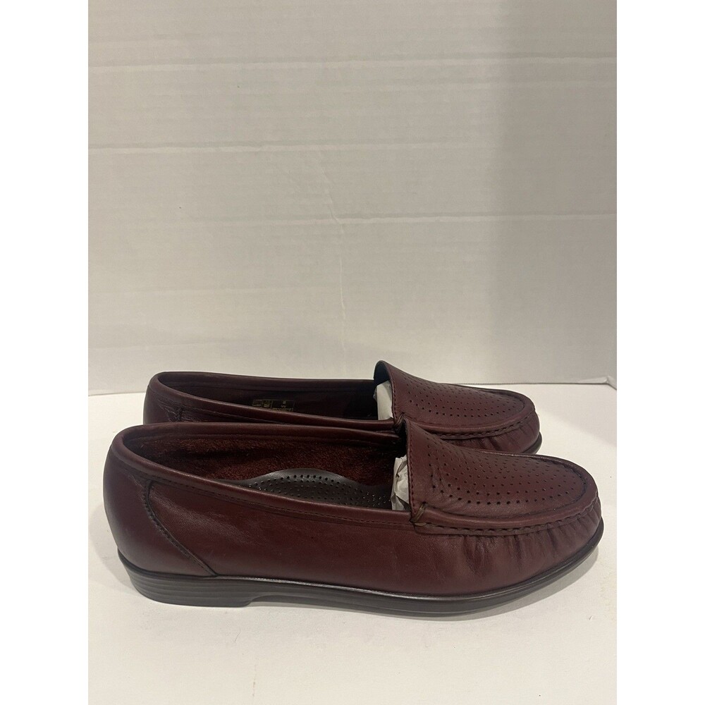 SAS Women's SAVVY Slip-On‎ Loafer Tripad Wine Soft Leather Shoes US 8 EU 38